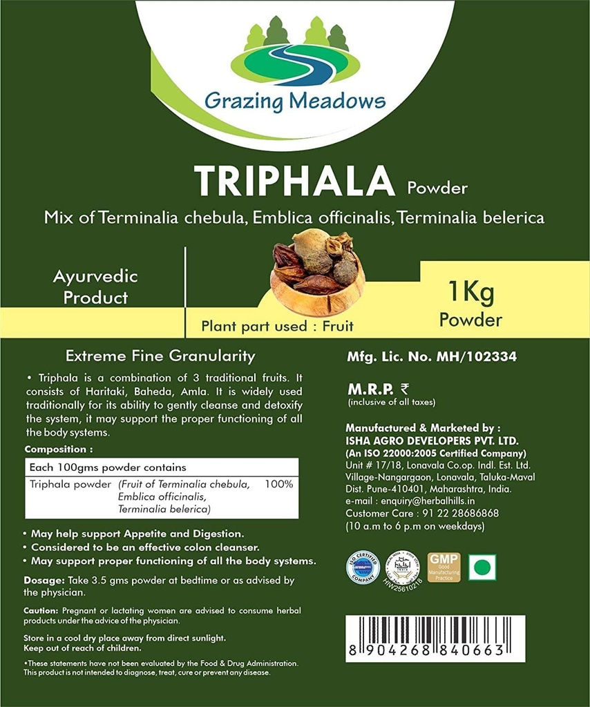 Powder - 1 Kg Triphala Churna Powder