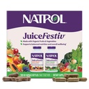 Natrol JuiceFestiv, The Ultimate Fruit and Veggie Super-Food to Support Balanced Nutrition and General Well-Being, Plus Antioxidants for Cellular Health, 60 Capsules (2-Count), Hasta 30 Day Supply