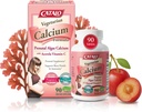 Suplementos de Calcio Vegetariano CATALO para Mujeres - Calcio de Algas Rojas de base vegetal con Magnesio &amp; Vitamina C para la Absorción Mejorada - 90 Tabletas