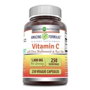 Amazing Formulas Vitamin C with Rose Hips & Citrus Bioflavonoids | 1000 Mg per Serving Supplement | 250 Veggie Capsules | Non-GMO | Gluten-Free | Made in USA
