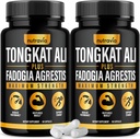 (2 Pack) Tongkat Ali Fadogia Agrestis for Men Supplement, Hombre Nitric Oxide Booster Longjack Tongkat Ali Extract Powder Vitaminas Test Pump Flow Performance Blend Tongkat-Ali for Women (120 cápsulas)