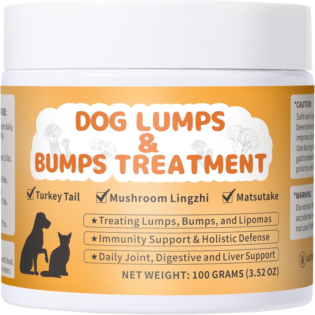 Tratamiento de Lipoma para Perros, Bombas y Bombas Suplemento de Perros - Polvo para perros Apoyo Digestivo &amp; Sistema Inmunitario, Movilidad mejorada, 3.52 oz