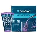 DripDrop Hydration Packets - Grape - Single Serve Electrolytes Powder Drink Mix - Non-GMO, Gluten Free, Vegan - 32 Sticks
