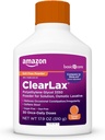 Cuidado básico ClearLax Polyethylene Glycol 3350 Powder for Solution, Orange Flavor, Osmotic Laxative, Stool Softener, Alivia el estreñimiento ocasional, 1.11 libra (Pack of 1)