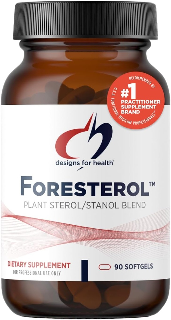Diseños para plantas de salud Sterols y Stanols - Foresterol Stanol Sterol Suplemento con Beta-Sitosterol de Pino Conífero - Diseñado para ayudar a mantener los niveles saludables del colesterol (90 Softgels)