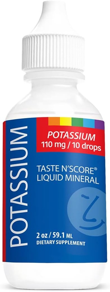 Sabor N' Score Potassium Liquid Ionic Mineral Suplemento; 100% Puro; 110 mg; 72 Servimientos
