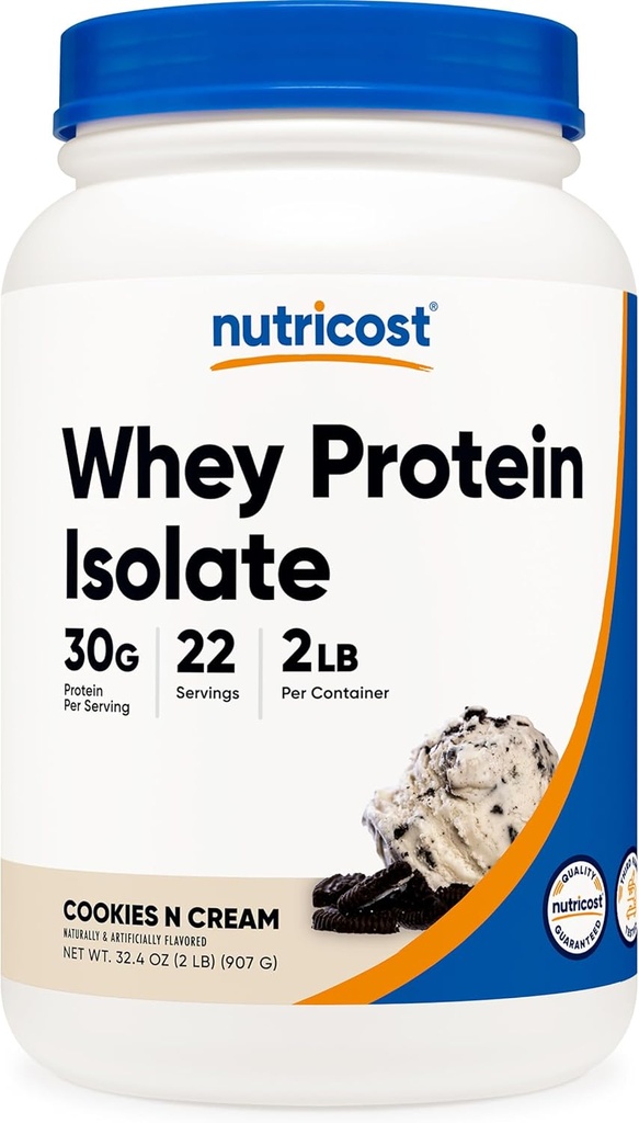 Nutricost Whey Protein Isolate (Cookies N Cream, 2 libras)