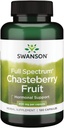 Swanson Chasteberry Fruit - Suplemento Herbal Promoción de la Salud de las Mujeres " Menopausal " Apoyo Menstrual - May Support Balance " Skin Health - (120 cápsulas, 400 mg cada una)