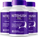 Nite Hush Pro Suplementos cerebrales para cápsulas de memoria y foco, NiteHush Advanced Formula Brain Health Support - Maximum Strength Nootropics NiteHushPro All Natural Support Pills Reviews (3 Pack)