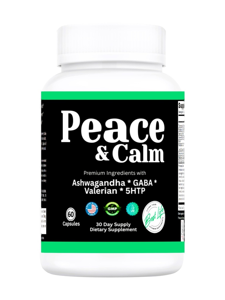 THIS LITTLE HOUSE OF MINE Peace and Calm - Stress Support Supplement- 60 Capsules, 30 Day Supply