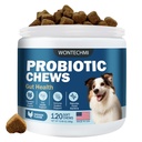 Probiotics for Dogs, Improve Itchy Skin Itchy Ears, Gut Health, Yeast Balance, Allergies, Immunity, Dog Probiotics and Digestive Enzymes with Prebiotics, Reduce Diarrhea (Chicken, 120 chews)