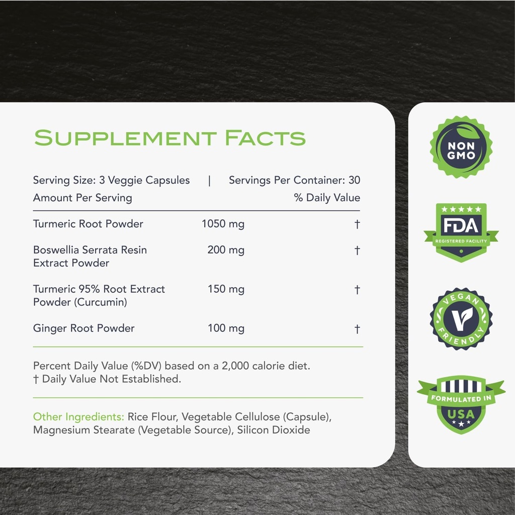 KaraMD Comfort Guard X24 TENIDA Joint &amp; Movement Support Supplement TEN Turmeric Curcumin, Boswellia " Ginger TEN Ease Muscle Discomfort " Joint Stiffness ← Non-GMO, Gluten Free " Vegan Friendly (4 Pack)