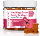 Crecimiento de altura de crecimiento saludable Gummies ricas en calcio, vitaminas C, D3, K2, L-Arginina, Ashwagandha y otros, Boost Bone Health &amp; Immunity, Multivitamin, para niños 5+, adolescentes y adultos.