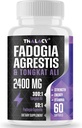 2400mg Fadogia Agrestis Tongkat Ali Supplement - Fadogia Agrestis 1400mg & Tongkat Ali 1000mg Ultra Blend, Maximum Strength, Muscle Mass & Athletic Performance, 60 Softgels