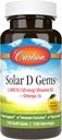 Laboratorios Carlson Solar D Gems Vitamina Natural D3, 2000 UI, 120 Softgels