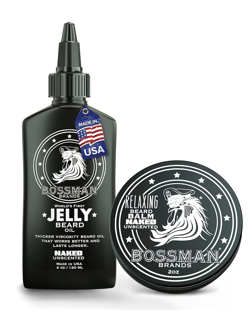 Jelly de aceite de barba Bossman y aroma de barba relajante