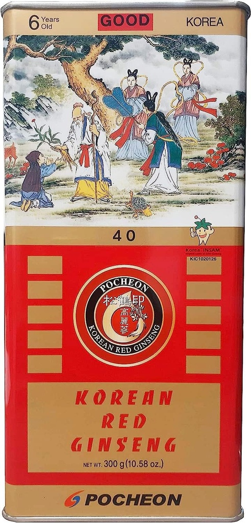 Pocheon 300g Coreano Canned Panax Red Ginseng 24 Roots 6Years Good Grade 300-40