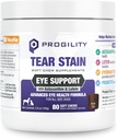 Nootie Progility Tear Stain Suplemento para perros, Advanced Eye Health Fórmula, ayuda a minimizar las estainas de lana, 80 chews, vendido en más de 5,000 Vet Clinics y Pet Stores Worldwide