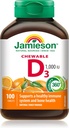 Jamieson Natural Tangy Orange Chewable Vitamina D 1000IU 100 tabletas