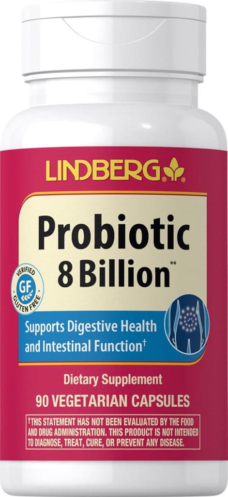 Piping Rock Probiótico para Hombres " Mujeres Silenciosos 90 Capsules  Digestive " Intestinal Support Silencio Non-GMO, Gluten Free " Vegetarian Supplement  durable by Lindberg