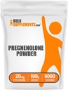 BulkSupplements.com Pregnenolone Powder - Suplemento Nutricional, Pregnenolone 20mg - Pure & Gluten Free, 20mg por Serving, 100g (3.5 oz) (Pack of 1)