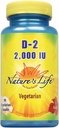 Nature's Life Vitamin D-2 2000IU | High Potency Ergocalciferol | Supplement May Support Bone & Heart Health | 90 Vegetarian Capsules