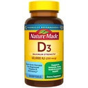 Nature Made Vitamina D3 10000 UI (250 mcg) Maximum Strength, Vitamina D Suplemento de Bone e Immune Health Support, 60 Softgels, 60 Day Supply