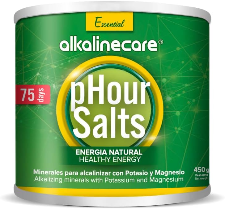Salts PHOUR Bottle - Alkalinecare Helps La remineralización del Cuerpo, ayudando a sus músculos, huesos y articulaciones a permanecer juvenil. Alkaline Care