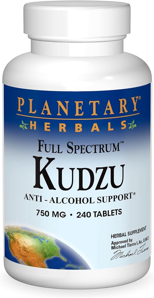 Herbals planetarios Kudzu 750mg Espectro completo - 240 Tabletas