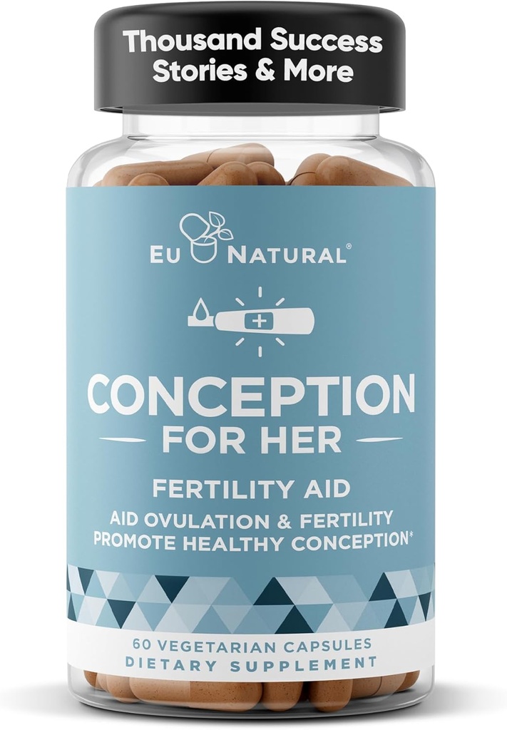 Concepción Suplementos de fertilidad para Mujeres – Ovulación de Ayudas, Equilibrio Hormonal, & Ciclos Regulares – Soporte de Vitamina Prenatal con Myo-Inositol, Folate, Ácido Fólico, Vitex – 60 cápsulas suaves vegetarianas