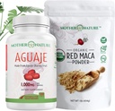 Beauty Bundle – Aguaje Capsules + Red Maca Powder | Organic Superfoods for Hair, Skin & Wellness | Rich in Vitamins & Minerals | Vegan, Non-GMO