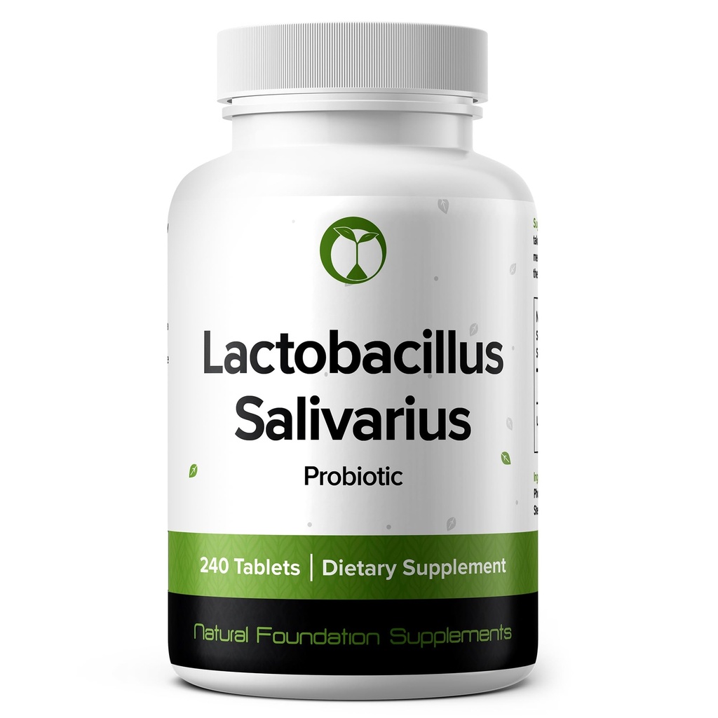 Lactobacillus Salivarius Probiotic Supplement 240 Tablets 3 Billion CFU Probiotics for Men &amp; Women Supports Dental, Digestive & Gut Health (240, Lactobacillus Salivarius)