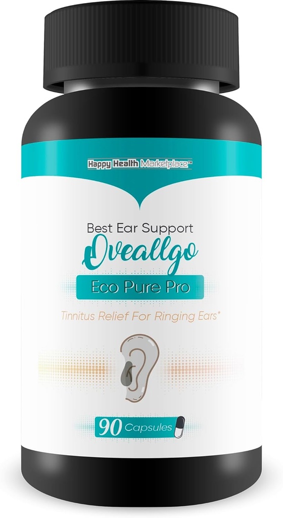 Suplemento de Tinnitus - Nuestro Mejor Anillo de Orejas de Alivio de Tinnitus - Salud del oído Suplementos de Tinnitus - Borrar las píldoras de Tinnitus - Ayuda Parar el Anillo en los oídos Anillo en el Alivio Oveallgo Eco Pure Pro