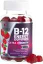 B-12 Vitamina Gummies 4500mcg - Extra Strength B12 Gummy Chewables for Energy Metabolism &amp; Immune Support - Suplemento dietético para Mujeres, Hombres, " Niños - No GMO, Vegan, Berry Flavor - 60 Conde