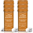 Viter Energy Caffeinated Mints 40mg Caffeine, B Vitaminas, Sugar Gratis. (Chocolate Mint, 20pcs, 6 Pack)