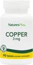 NaturesPlus Copper 3 mg - 90 Tablets - Supports Overall Wellness - Gluten Free - 90 Servings