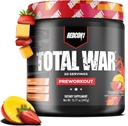REDCON1 Total War Pre Workout, Strawberry Mango - L Citrulline, Malic Acid, Green Tea Leaf Extract for Pump Boosting Pre Workout for Women &amp; Men - 3.2g Beta Alanine to Reduce Exhaustion, 30 Servings