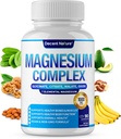 Magnesio Complejo 7 Magnesio Elemental Suplemento 1000mg - Magnesio Glycinate, Citrato, Malate, Taurate, Oxide, Aspartate, Orotate No GMO 90 cápsulas