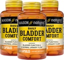 Mason Natural Daily Bladder Comfort, 30,Day Supply, con Calcio, Pumpkin Seed y Soy Germ para soportar la función normal de la vejiga, 60 cápsulas (Pack of 3)