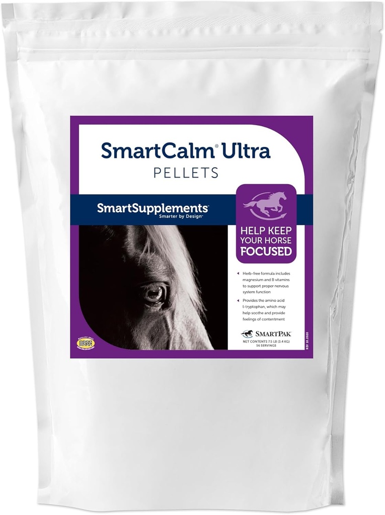 SmartCalm Ultra Pellets ← Calming Horse Suplementos Silencio con No Añadido Herbs o Azúcar Silencioso Suplemento Silencio Ayuda Minimizar Excesivo Skittishness