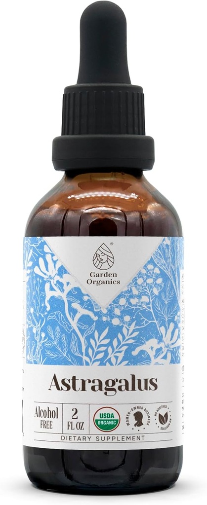 Astragalus USDA Organic Alcohol-Free Extract | Dietary Supplement, High-Potency Tincture | Natural Certified Organic Astragalus (Astragalus membranaceus) Dried Root (2 oz)