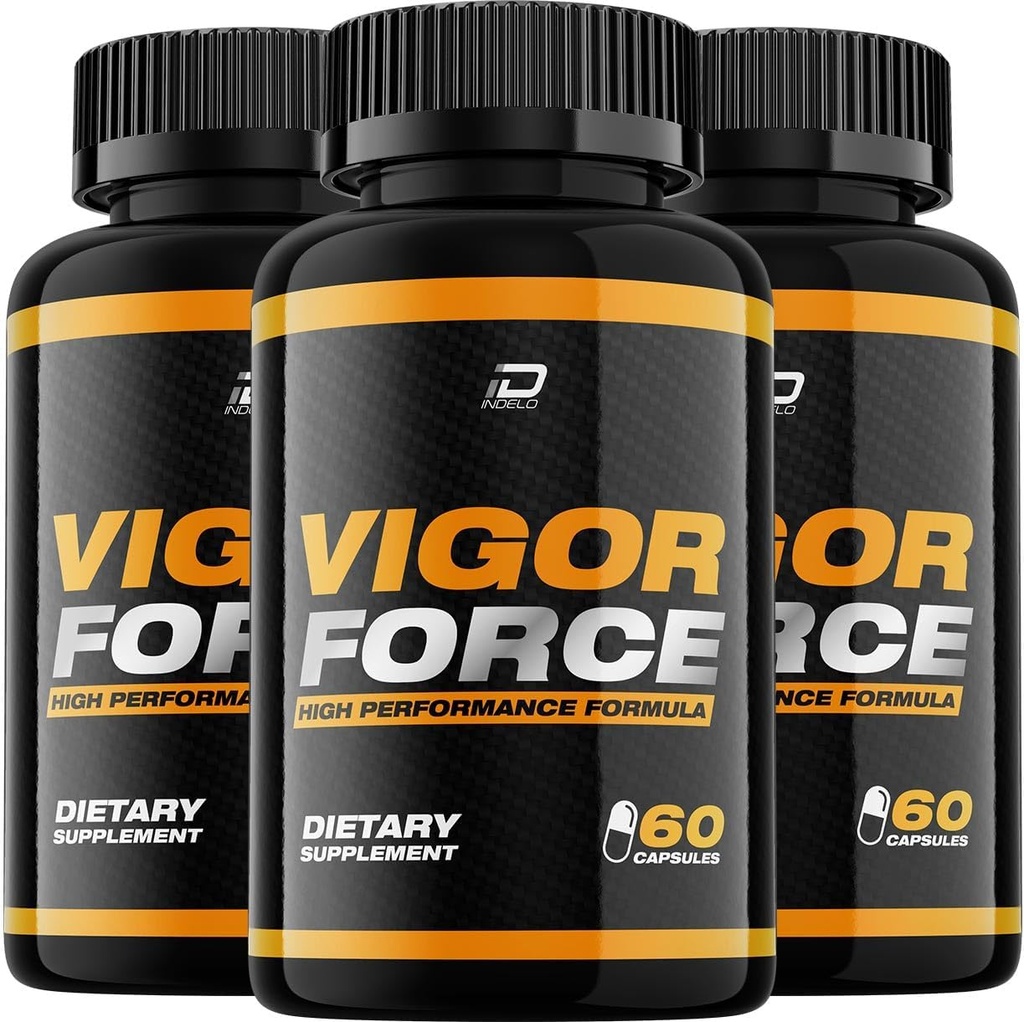Fuerza de Vigor para Hombres Capsules, Píldoras de Fuerza de Vigor, Fórmula avanzada, Vigor Fuerza Suplemento dietético, Vigor Fuerza Todo el soporte natural Fórmula Comentarios (3 Pack – 180 Cápsulas)