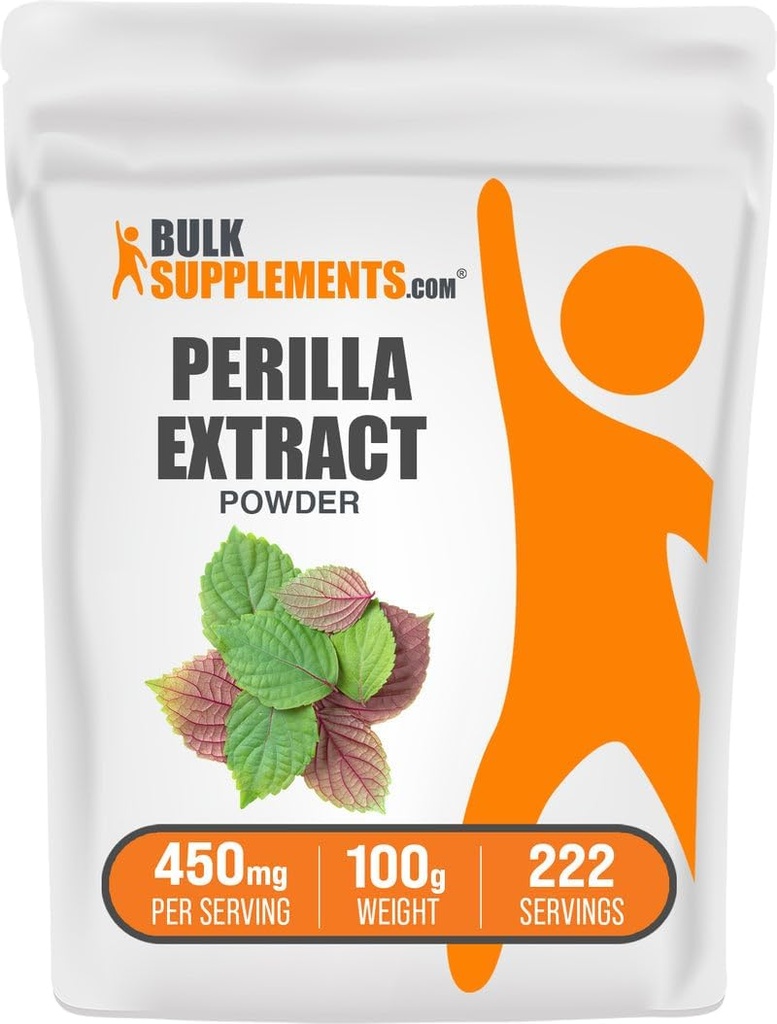 BulkSupplements.com Extract Powder Perilla - Perilla Frutescens Supplement, Herbal Supplement - Vegan &amp; Gluten Free, 450mg per Serving, 100g (3.5 oz) (Pack of 1)