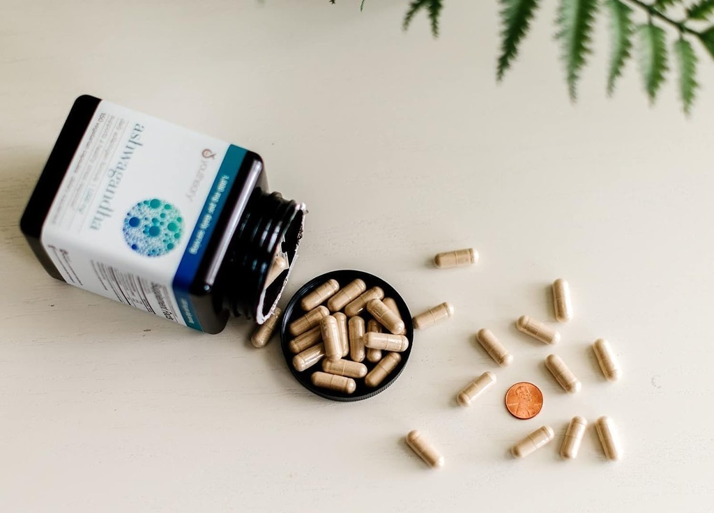 Suplemento de Ashwagaandha Suplemento orgánico KSM-66 Ashwagaandha Suplemento Vegetariano 180 cápsulas, 1000 mg por servicio diario, ayuda a la respuesta de gestión de estrés saludable, claro