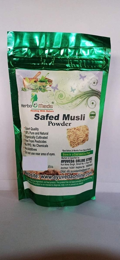Shatavar, Safed Musli, Kaunch Beej " Ashwagandha Powder [100 Grm Cada uno]