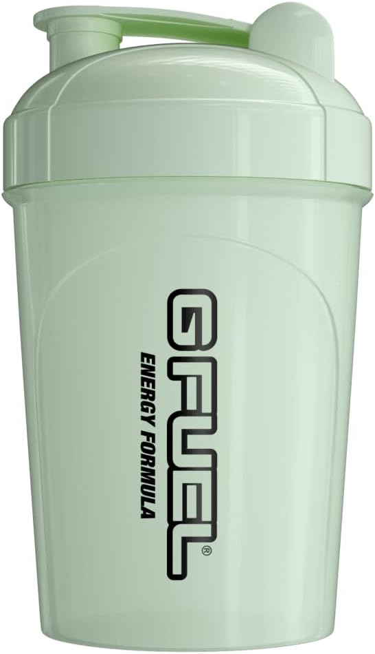 G Fuel Glow-In-The-Dark Shaker Botella, Mezclador de Bebidas para Pre Workout, Protein Shake, Smoothie Mix, Meal Replacement Shakes, Energy Powder y Más, Blender Cup, Portable Safe, BPA Free Plastic - 16 oz