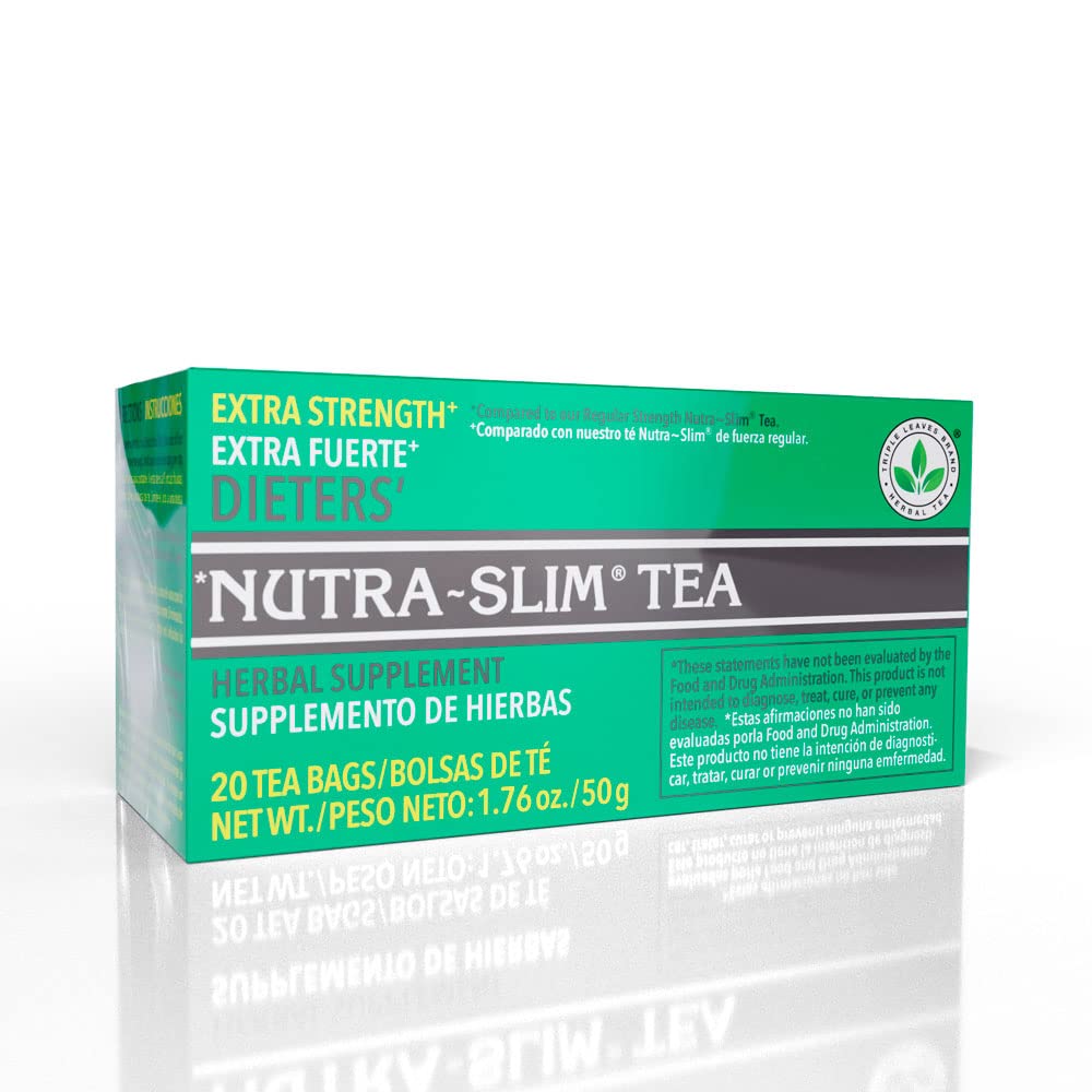 Triple hojas Brand Nutra-Slim Tea (20 bolsas de té), Tea de Dieters de fuerza extra