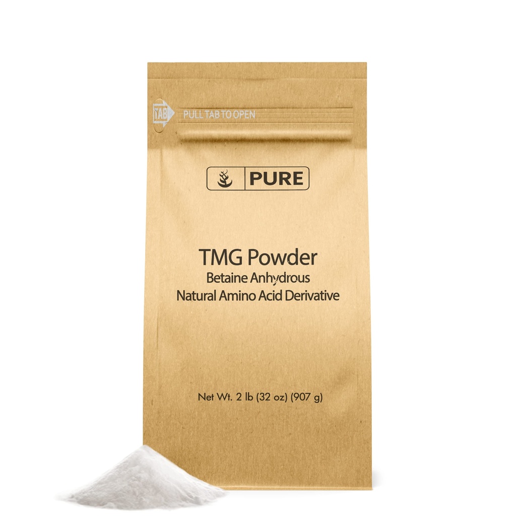 Ingredientes originales puros Trimetilglicina (2lb) TMG Powder, Vegan y Gluten-Free.