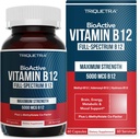 BioActive Vitamin B12 - 5000 mcg, Contiene 3 BioActive Forms B12 Plus Methylfolate Cofactor - Methyl B12, Adenosyl B12 & Hydroxy B12 ← Soporta Energía, Metabolismo " Mood TEN Vegan, Non-GMO (60 Servings)