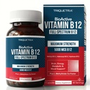 BioActive Vitamin B12 - 5000 mcg, Contiene 3 BioActive Forms B12 Plus Methylfolate Cofactor - Methyl B12, Adenosyl B12 & Hydroxy B12 ← Soporta Energía, Metabolismo " Mood TEN Vegan, Non-GMO (60 Servings)